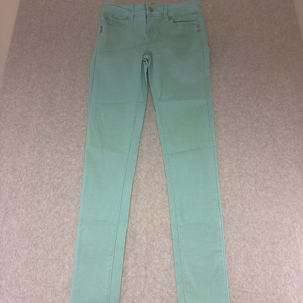 GOGO Jeans Women's Stretch Skinny Denim Teal Size Medium- Good Condition
